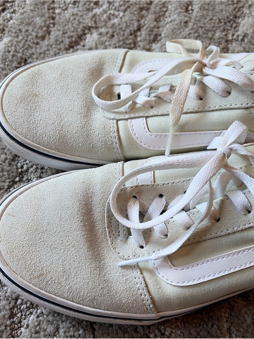 VANS Old Skool Low Top Lace Up Sneakers Light Green/ White Suede Women’s 9 Shoes - Picture 14 of 14